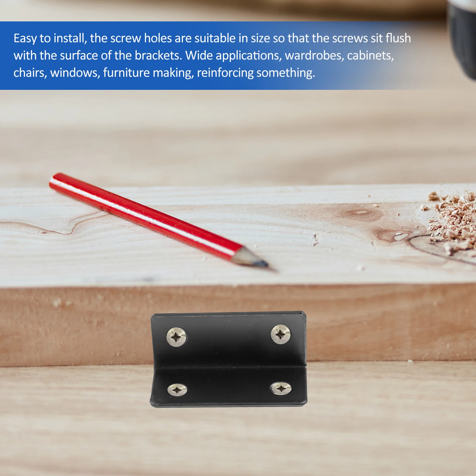 

4pcs Heavy Duty Stainless Steel Corner Brackets Furniture Fixer Angle Shelf Support L Shape Bracket For Tables Shelves Hardware