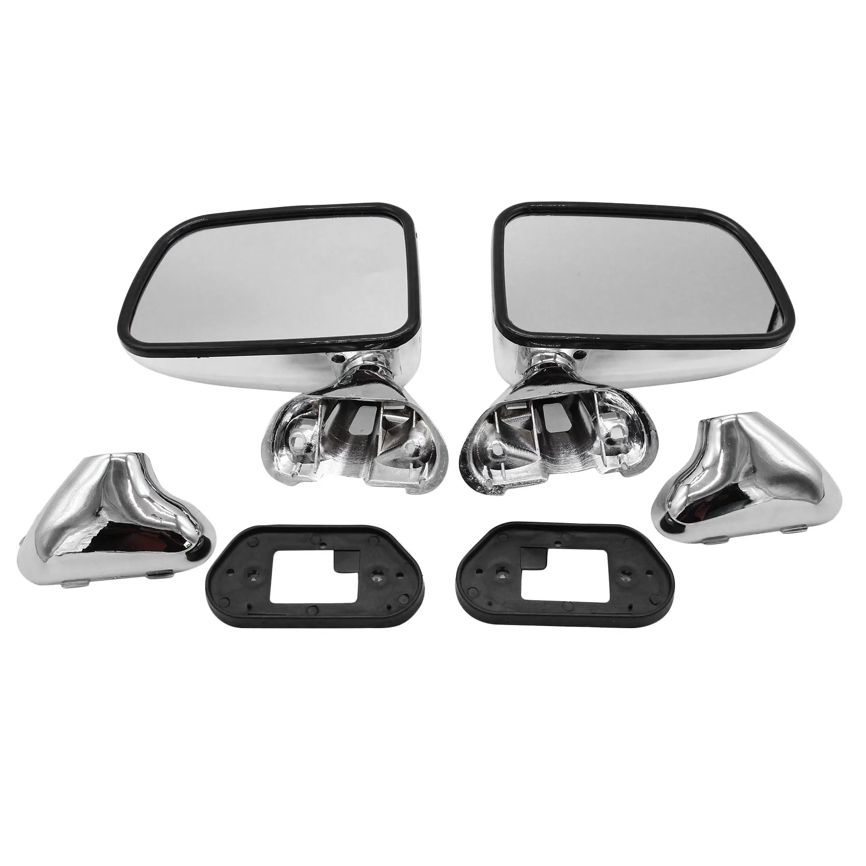 Elegante-esquerda + direita carro cromo espelho retrovisor porta lateral conjunto de espelho para toyota hilux 1997-2001 espelho retrovisor