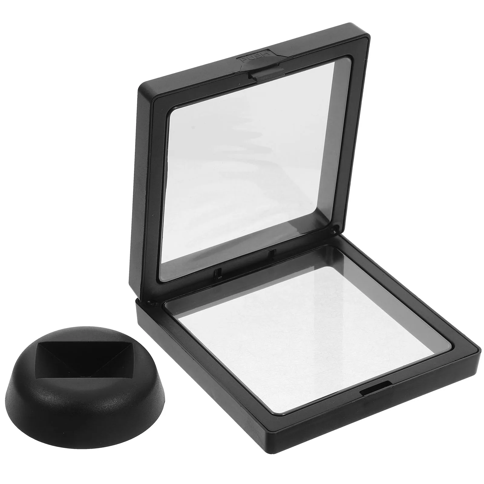 

Transparent Display St Jewelry 3D Floating Case Coin Frame Collectibles Travel Clear Plastic PE Film Material Perfect Gift