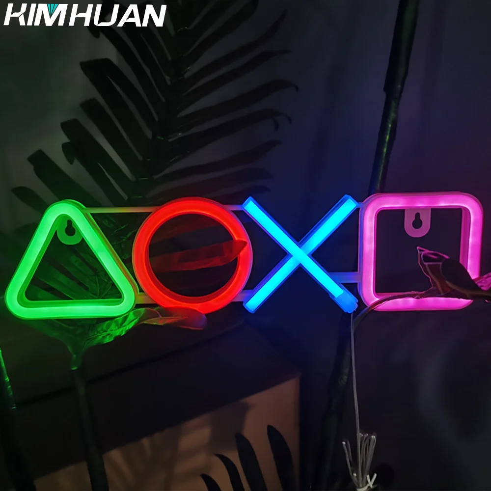 

LED Game Symbols Neon Lamp Festival Atmosphere Decoration Neon Light Glowing For KTV Bar Party Bedroom Wall Decor Kid Adult Gift