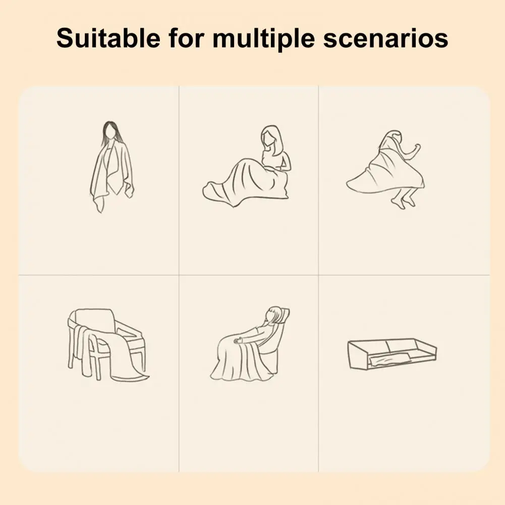 Double-sided Shawl Usb Shawl Blanket with Triple Temperature Control for Home Office Travel Portable Foldable Design Waterproof