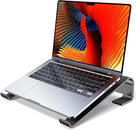 Soporte para portátil, soporte de refrigeración ergonómico, soporte de escritorio de aleación de aluminio para MacBook, Lenovo, HP, Dell, XPS, ordenador portátil de 10-18 pulgadas