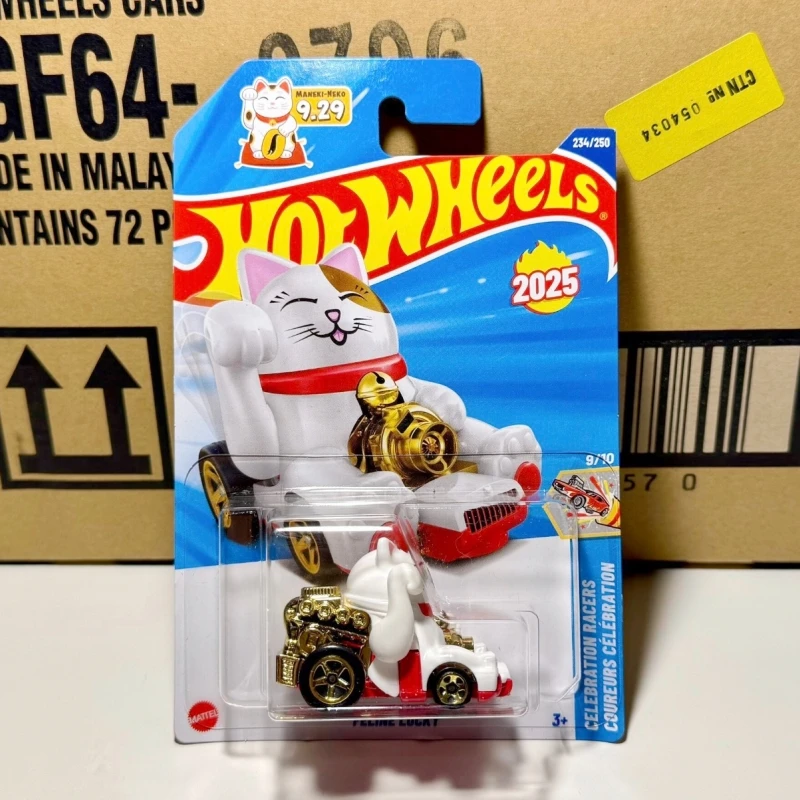 

Hot Wheels 1:64 Scale 234 Lucky Cat Mainline Series Alloy Diecast Car Model Non Remote Control Static Vehicle For Collection