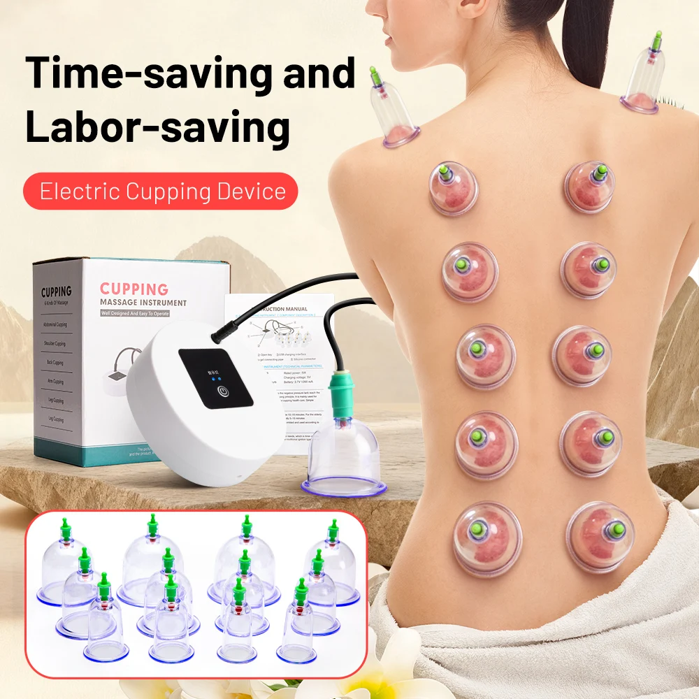 

Electric Vacuum Cupping Body Massager jar Suction Scraping Cup Fat Burner Therapy Anti Cellulite Slimming Body Cans