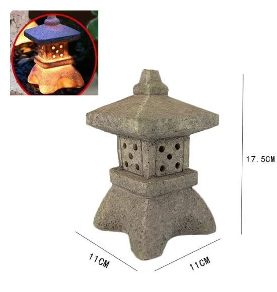 Lampada Solare A Forma Di Pagoda Per Giardino – Statua Luminosa In Plastica Beige Con Pannello Solare 2V 40mA, Batteria 1.2V 600mAh, Perfetta Per Vialetti E Patio