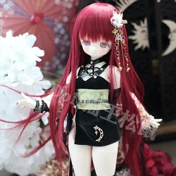 10 Colors 1/3 1/4 1/6 BJD Wig High Temperature Silk Cute Bangs Long Curly Hair BJD Doll Wig Dress Up Dolls Accessories Toys