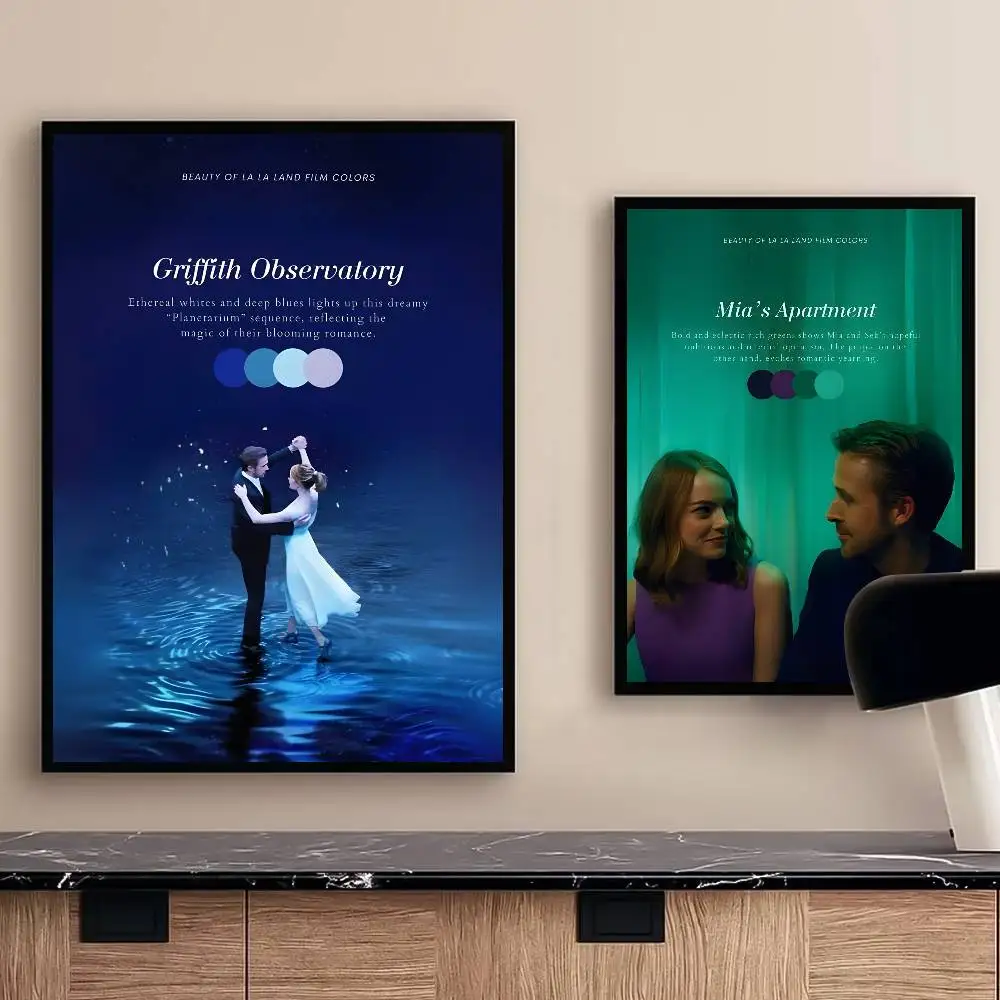 ملصق فيلم La Land عالي الدقة ذاتي اللصق مقاوم للماء، ديكور متعدد الاستخدامات للمنازل والحانات والفنادق والمزيد #3