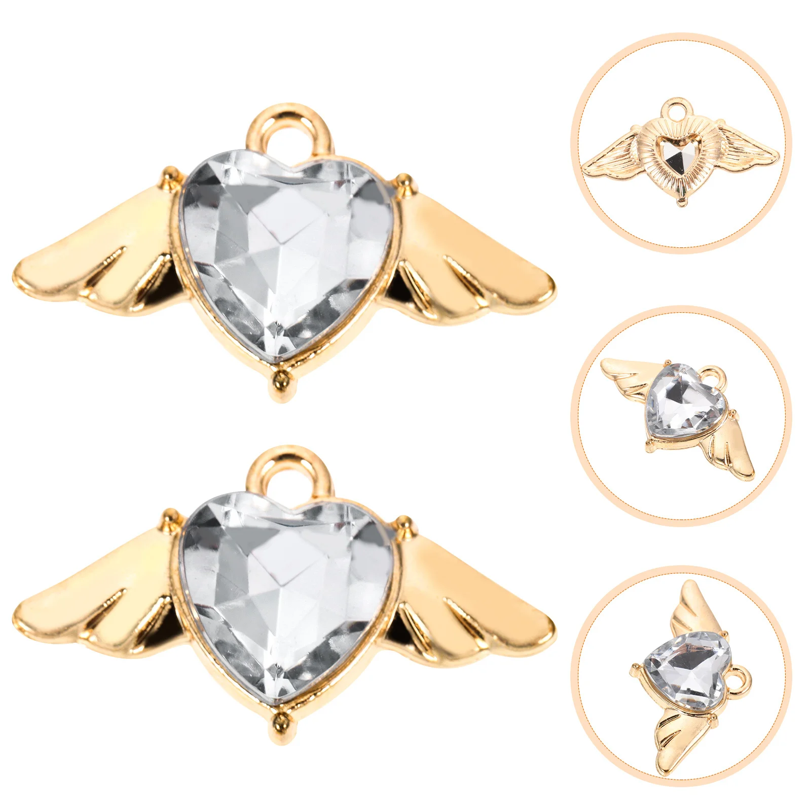 

10pcs Diamond Pendant For Jewelry Making Diy Craft Supplies Bulk Charms Metal Pendants Necklaces Bracelet Connector