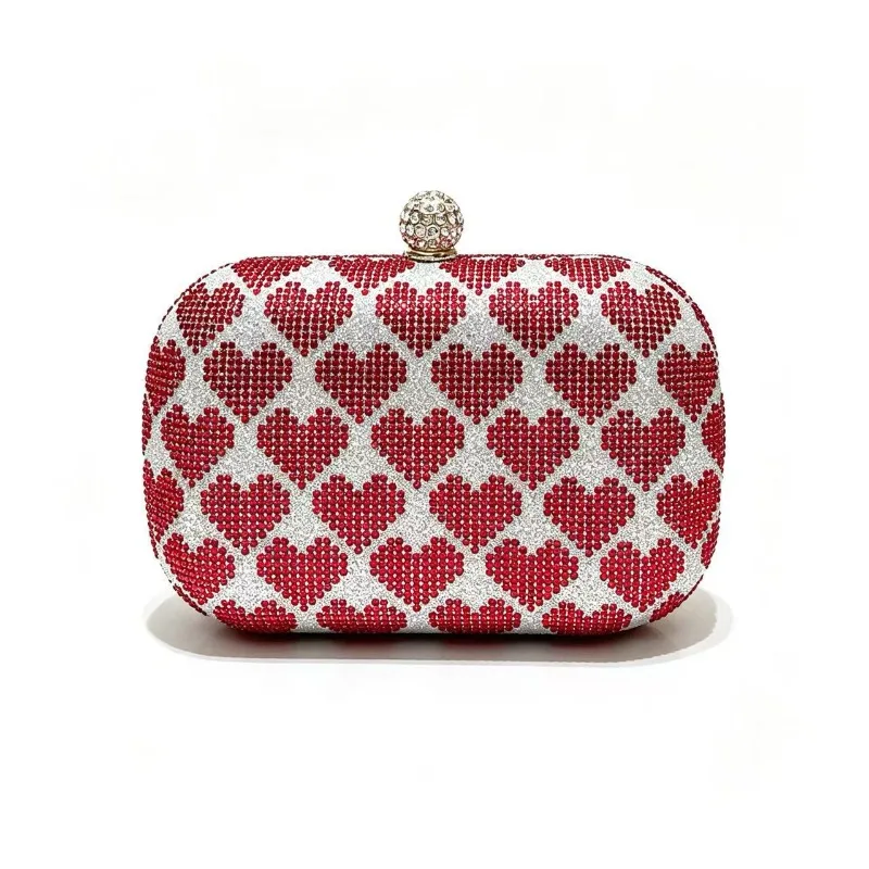 2026 New Light Luxury Dinner Bag Fashionable High-quality Handmade Diamond Inlaid Small Bag High-end Party Chain Crossbody Bag