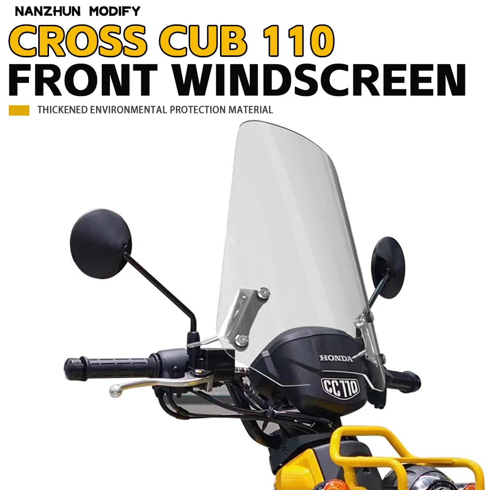 

For HONDA Cross Cub 110 CC110 JA60 Motorcycle Accessori Windshield Windscreen Visor Wind Screen Deflector Kit