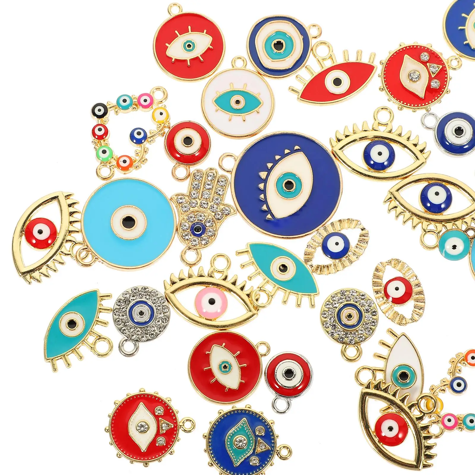 

Evil Eyes Alloy Pendants Durable Practical DIY Necklace Charms Bracelets Decor Jewelry Making Crafts Accessories Evil Elements