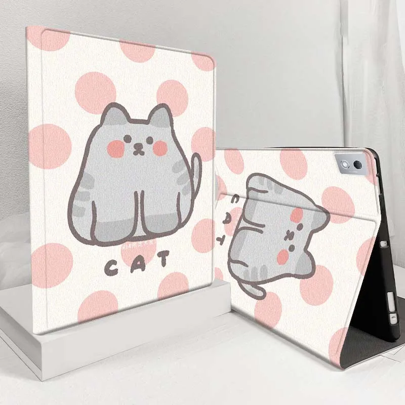 

Чехол для планшета Lenovo Pad Legion Xiaoxin Tab Y700 K10 M10 P11 3rd Pro GT Plus Gen 5G с рисунком серого кота и коровы