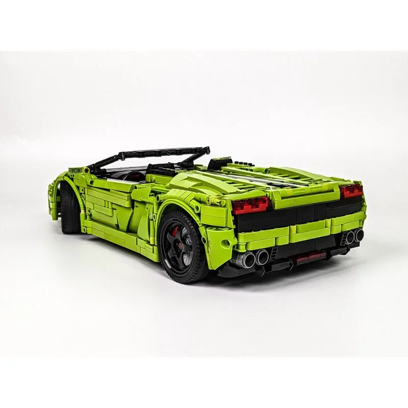 MOC-168062 New 1:10 Green Supercar GTR Assembly Splicing Building Blocks • 2724 Parts MOC Creative Building Blocks Toy Gift