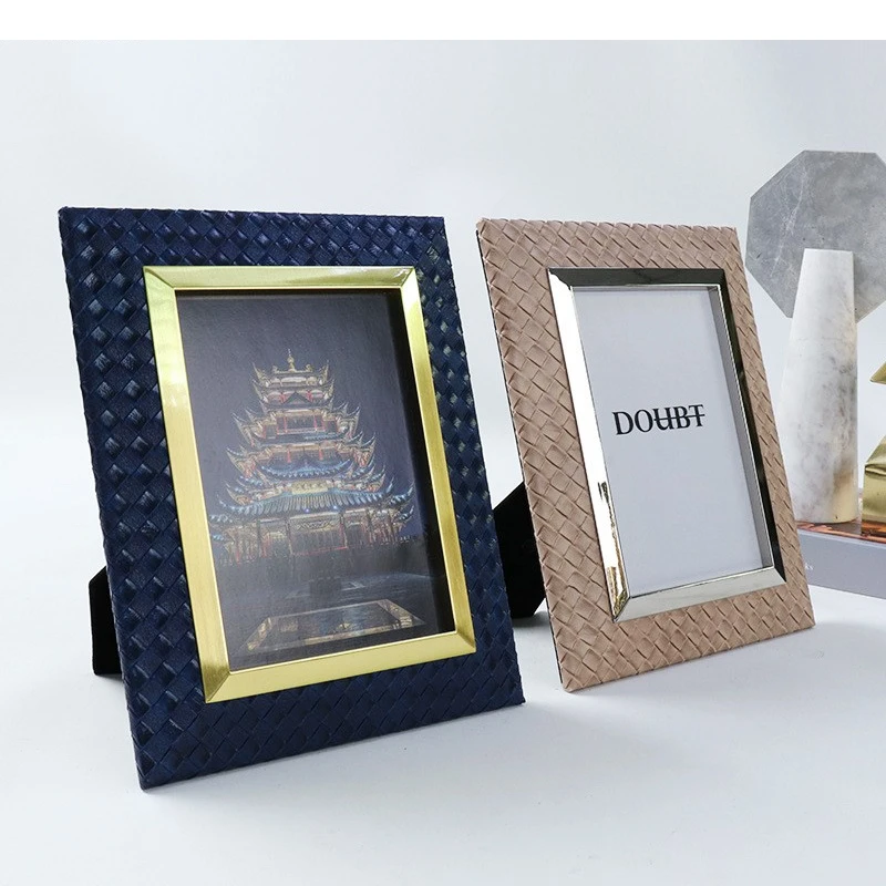 Creativity Flannel Weave Framed Art 6/7 Inch Photo Frames Figures Portrait Picture Frame TV Cabinet Desk Decoration Ornaments
