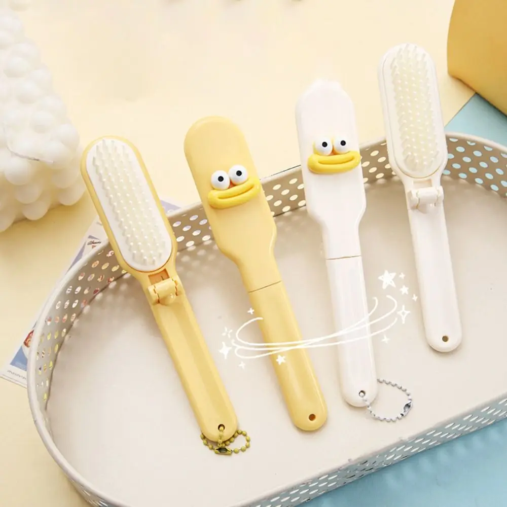 Small Comb Cute Big Mouth Folding Comb Cartoon Mini Air Cushion Combs Anti-Static Hair Brush Scalp Massage Comb Girls