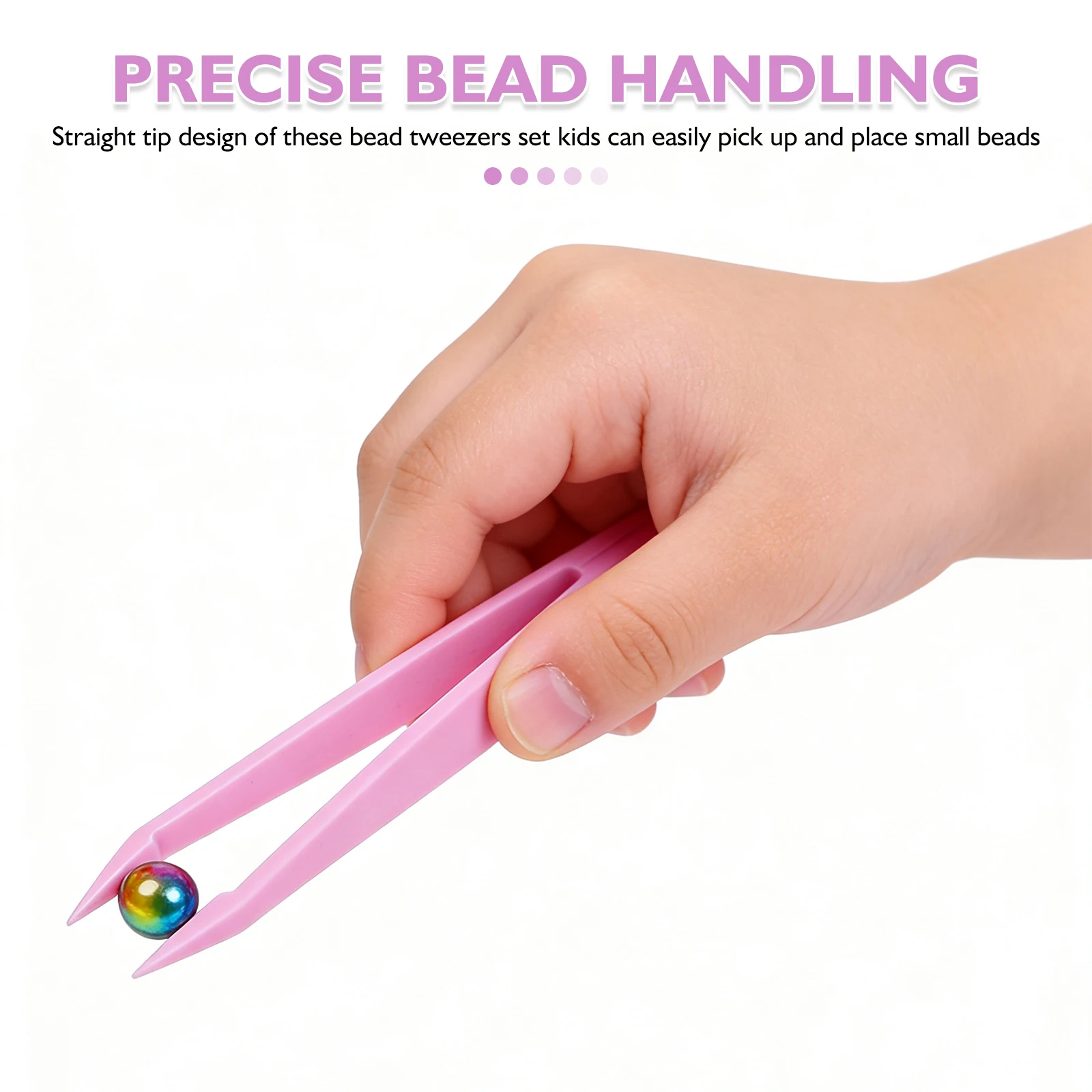 20 Stuks Kids Plastic Pincet Rechte Tip Precisie Fijne Motoriek Craft Bead Behandeling Montessori Voorschoolse Zintuiglijke Bin