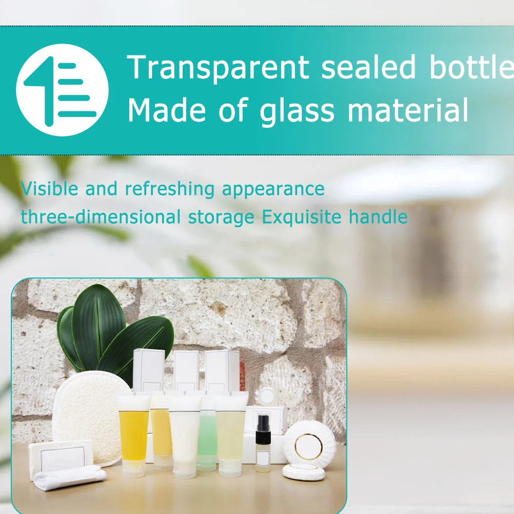 

12 Pcs Refillable for Simple Transparent Container Clear Cosmetics Bottles Glass