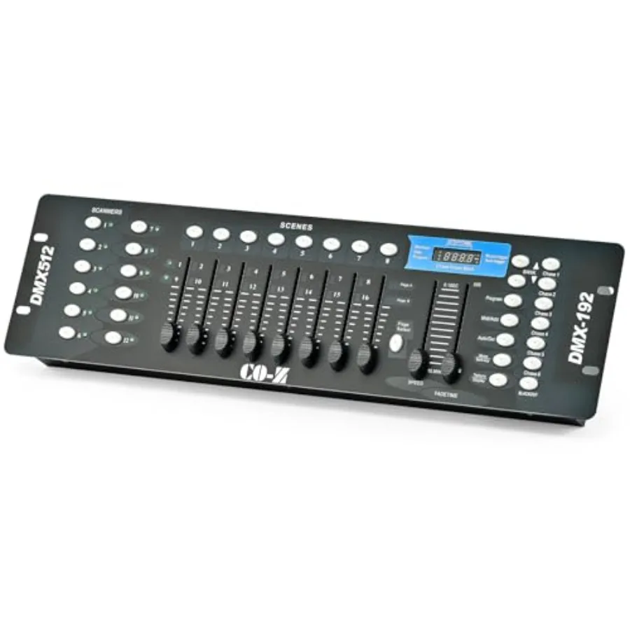 

192 DMX 512 Stage DJ Light Controller Lighting Mixer Board Console for Light Shows, Party Disco Pub Night Club DJs KTV Bars and