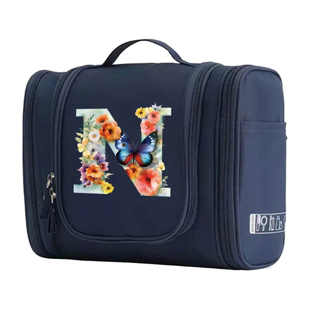 New Fashion Female Toiletries Are Very Convenient A Butterfly Shaped Letter Pattern Minimalist Makeup Bag for Storage of Items