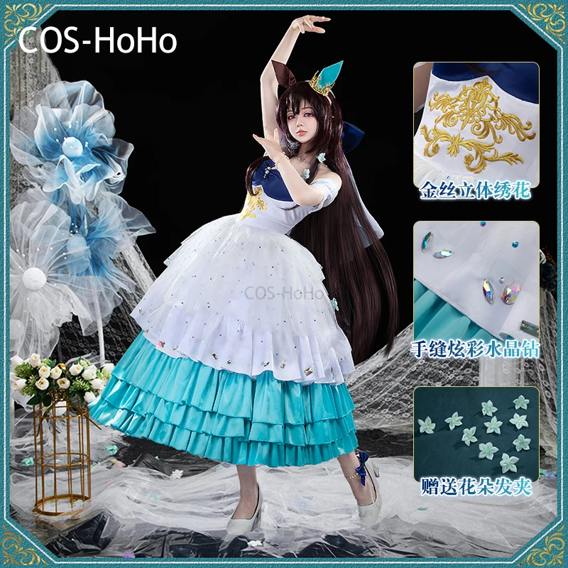 

COS-HoHo Umamusume:Pretty Derby Vivlos Flower Wedding Game Suit Elegant Dress Cosplay Costume Halloween Party Role Play Outfit