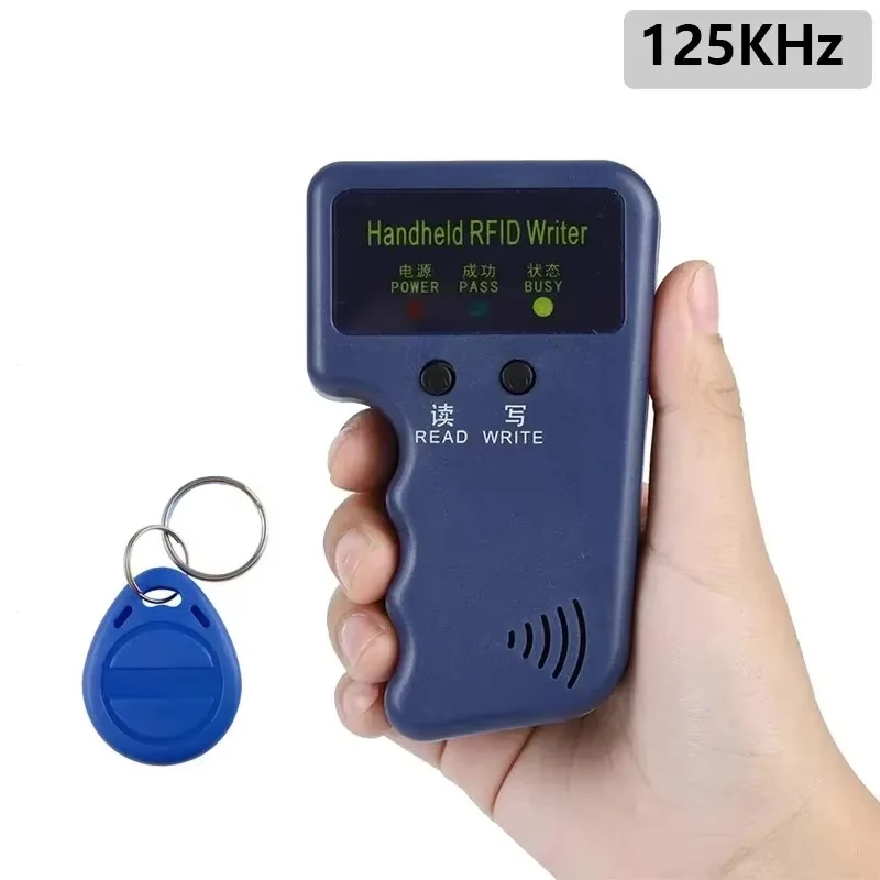 Mini leitor de cartão rfid portátil 125khz, copiador, duplicador, programador, cópia de cartão de identificação em4305 t5577, cada etiqueta gravável