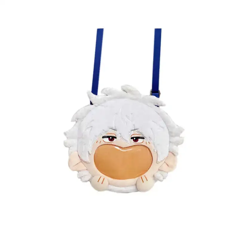 アニメ坂田銀時コスプレぬいぐるみバッグおもちゃ笑顔透明イタバッグロリータデイリーバックパッククロスボディショルダーバッグ2サイズ