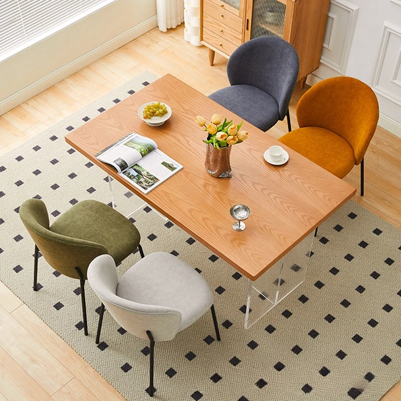 Danish Shell Dining Chair Nordic Light Luxury High-end Italian Minimalist Home Chair Wabi Sansan Designer Makeup stool