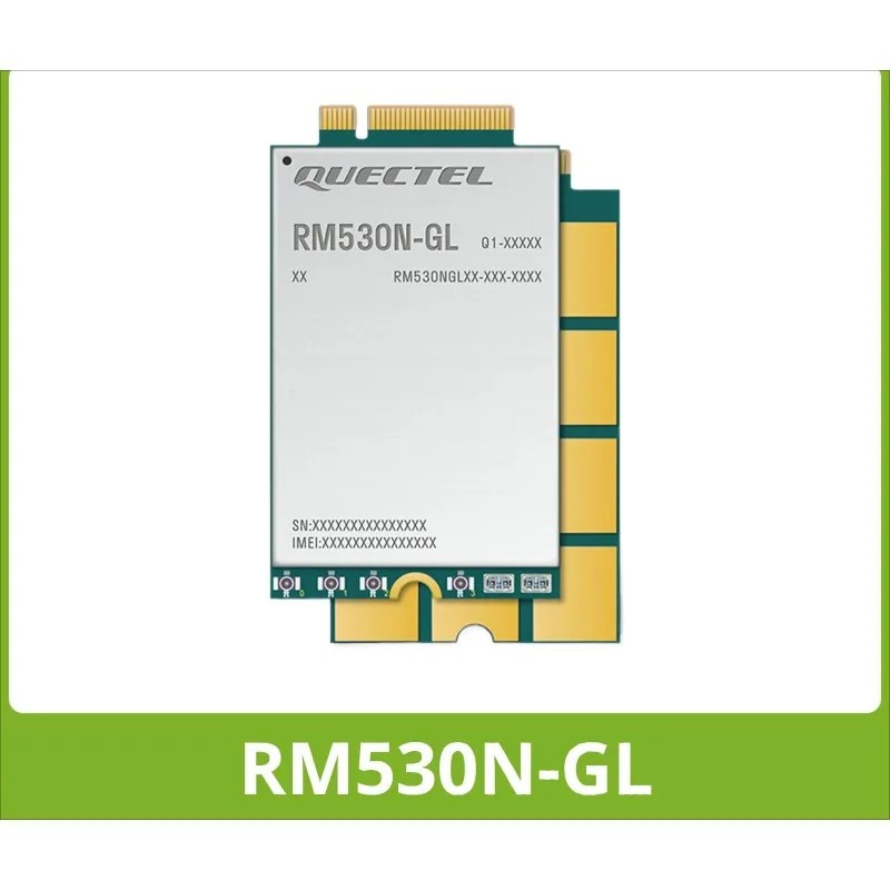 Waveshare Quectel RM530N-GL IoT 5G Global Band Module, 5G Sub-6G & mmWave Module,  Support 5G/4G/3G, M.2 Form Factor