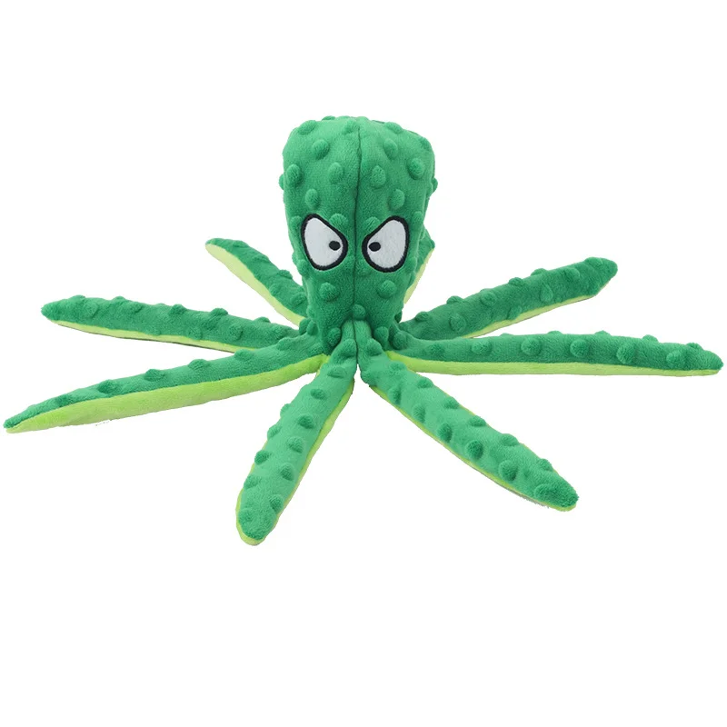 Environmentally Friendly New Design Pet Plush Octopus Cat Dog Bite Chewing Toy Play