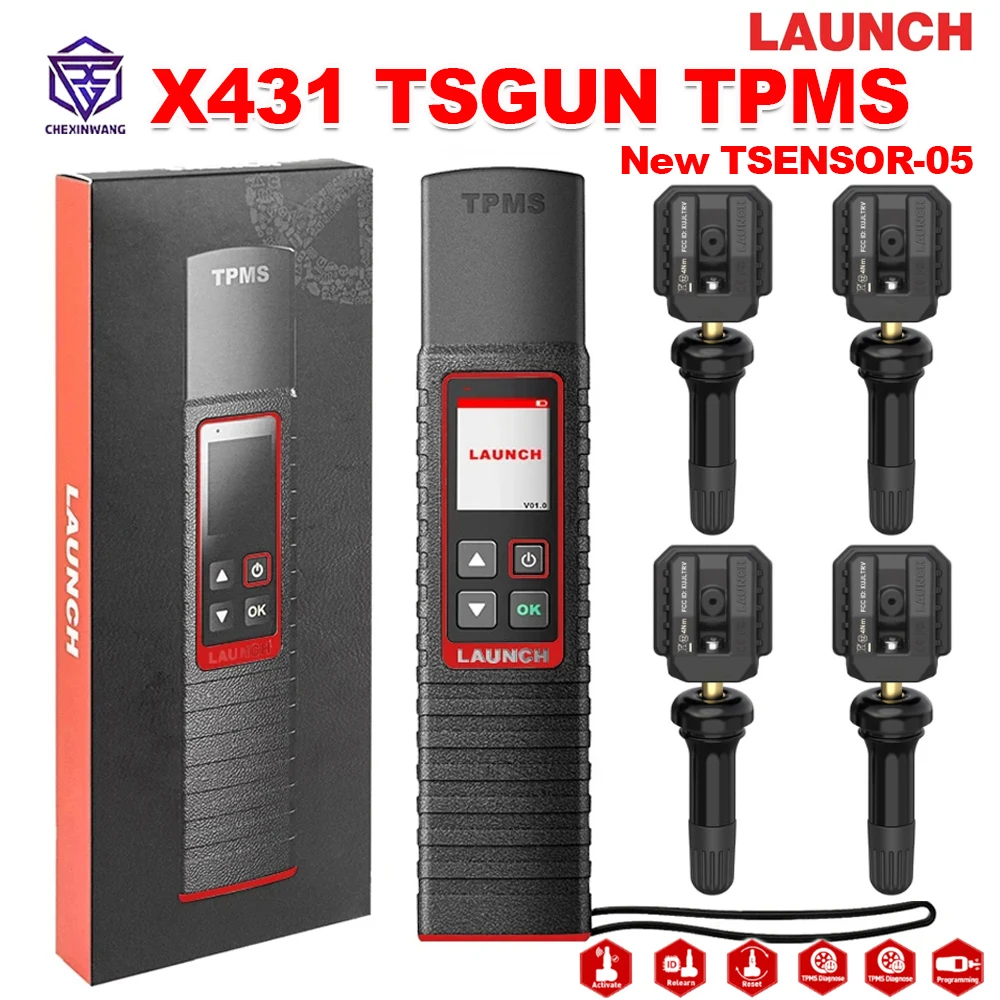 

LAUNCH X431 TSGUN TPMS Car Tire Pressure Sensor Detector RF-Sensor TSENSOR-05 Programming Diagnostic Tool for X-431 V/V+/PRO3S+