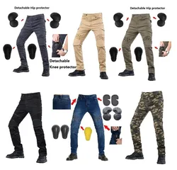 Motorcycle Cycling Pants Outdoor Cycling Jeans Motorcycle Hip Protection Anti Drop Pants Men's Motorcycle Jeans Anti Drop Pants
