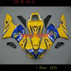 Hey-camel + For 00-01 YZFR1 00 01 YZF1000 YZF R1 YZF 1000 YZF-R1 R1 2000 2001 Fairings blue yellow for Yamaha