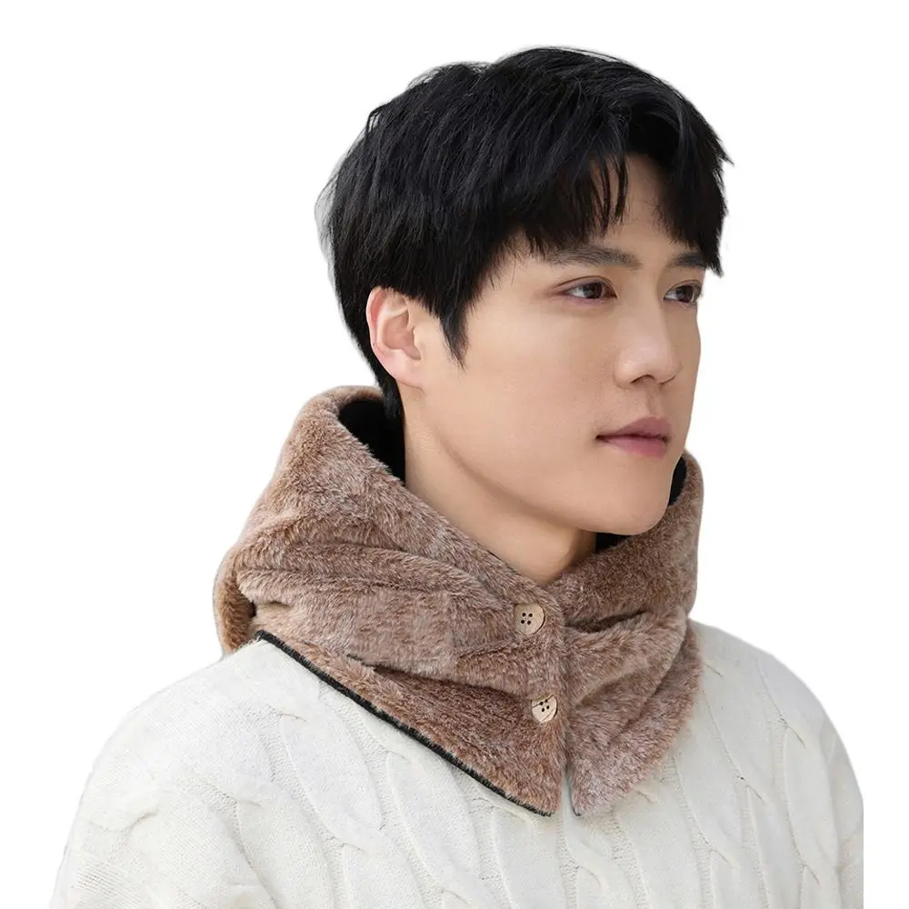 Moda de pelúcia inverno integrado boné cachecol proteção de orelha à prova de vento balaclava chapéu macio quente pescoço mais quente ciclismo