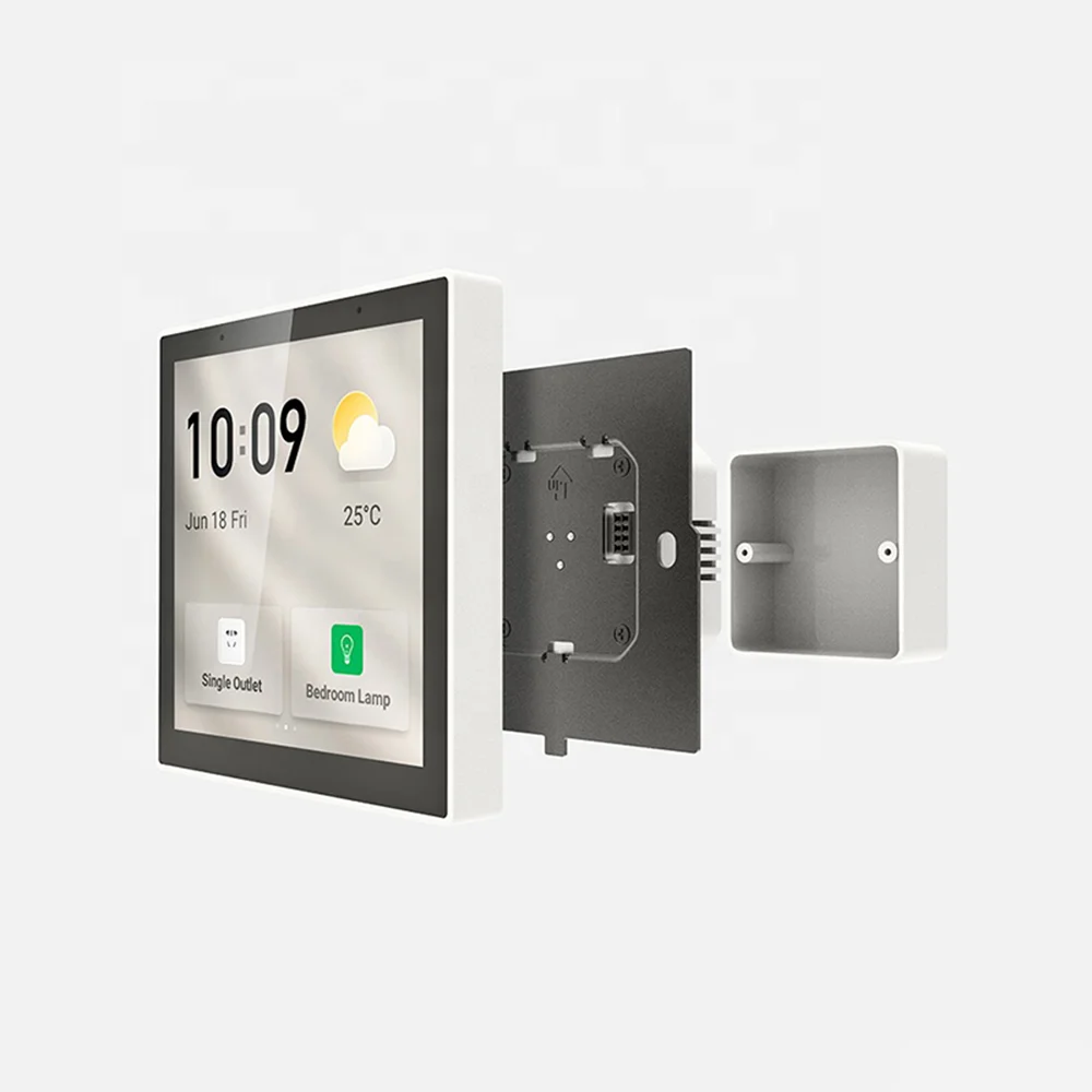 New Released  Wifi Smart Touch Screen Center Control Panel Voice Control Alexa Built-in ZigBee Gateway