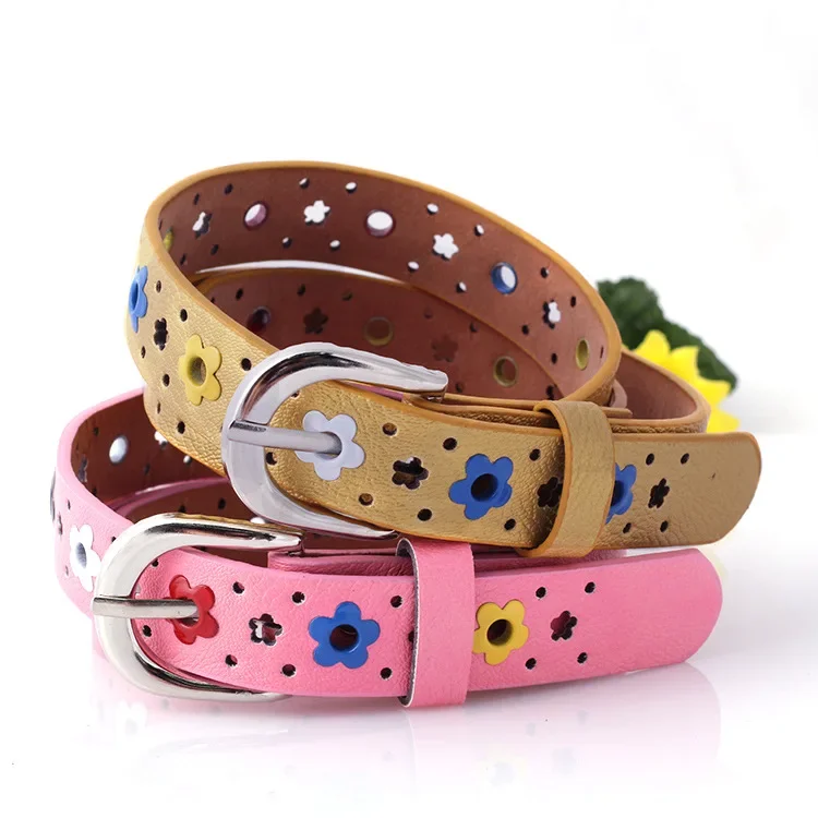 Baby Kids Boys Girls PU Leather Waist Belt Waistband Buckle Adjustable Fashion 6 Colors Decor Children Elastic Leather Waist