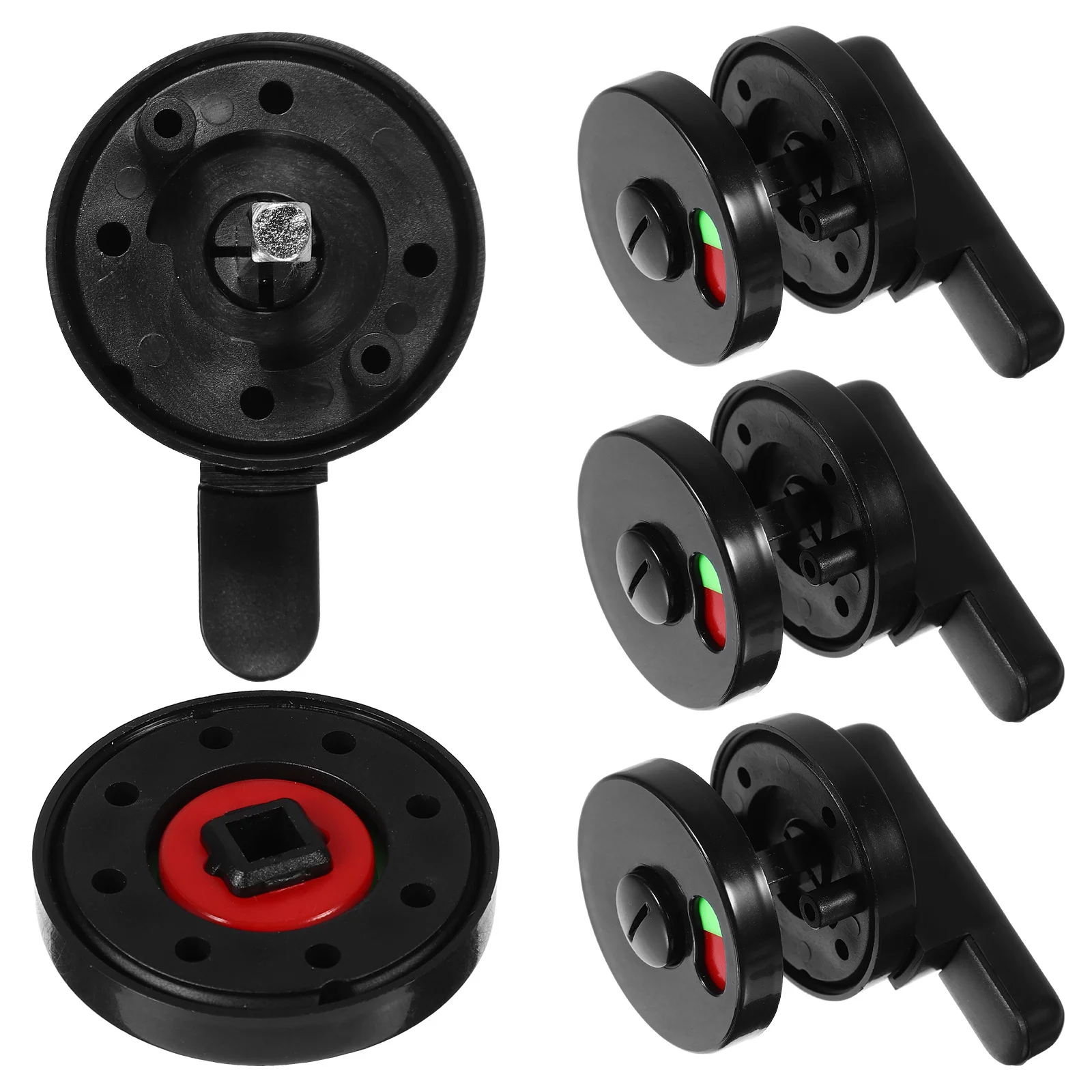 4Pcs Bathroom Plastic Partition Door Lock Rustproof Durable Indicator Toilet Shower Cubicle Public Toilet Accessory