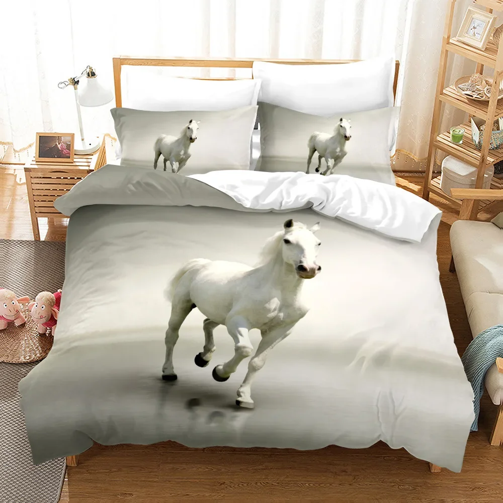 

100% High Quality Brushed Home Textile Quilt Cover Bed Comforters Set 3d Animals Lions, Pandas, Wolfs Ropa De Cama King Size