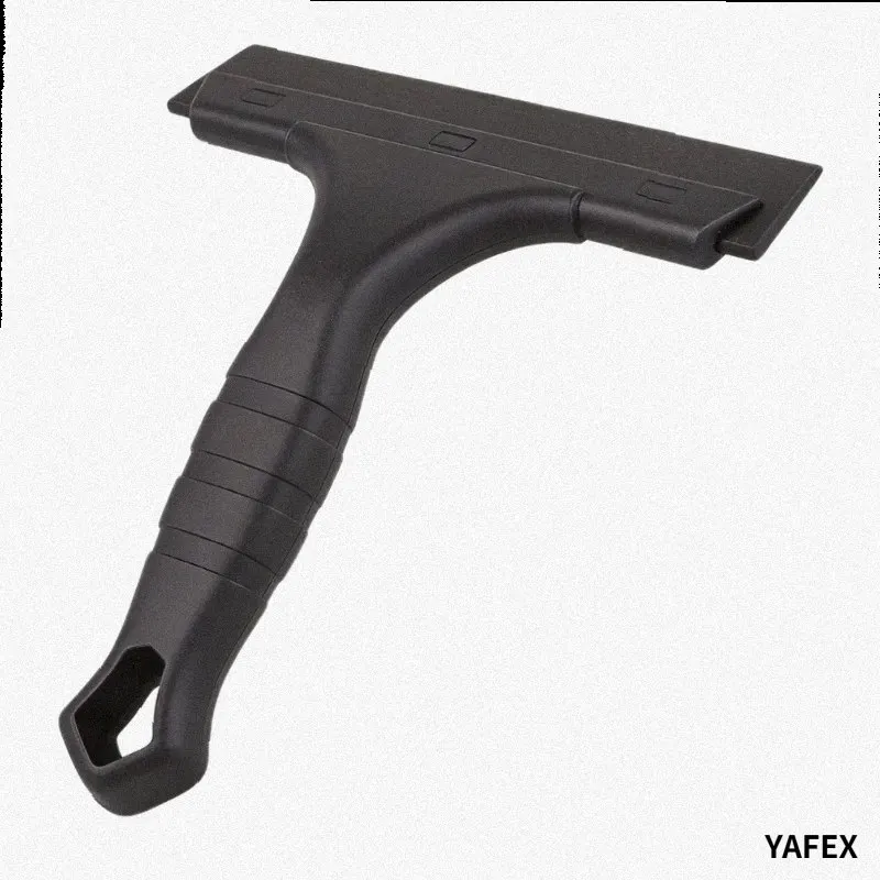 Car Glass Cleaning Tool with Silicone Scraper and Ergonomic Plastic Handle for Efficient Debris and Film Removal