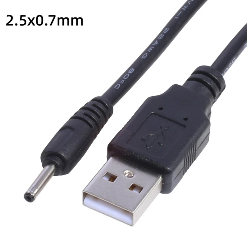 Cable de alimentación USB a DC macho, convertidor de 3,0x1,1mm, 2,5x0,7mm, 1,7mm x 4,0, 5,5x2,5mm, 5V