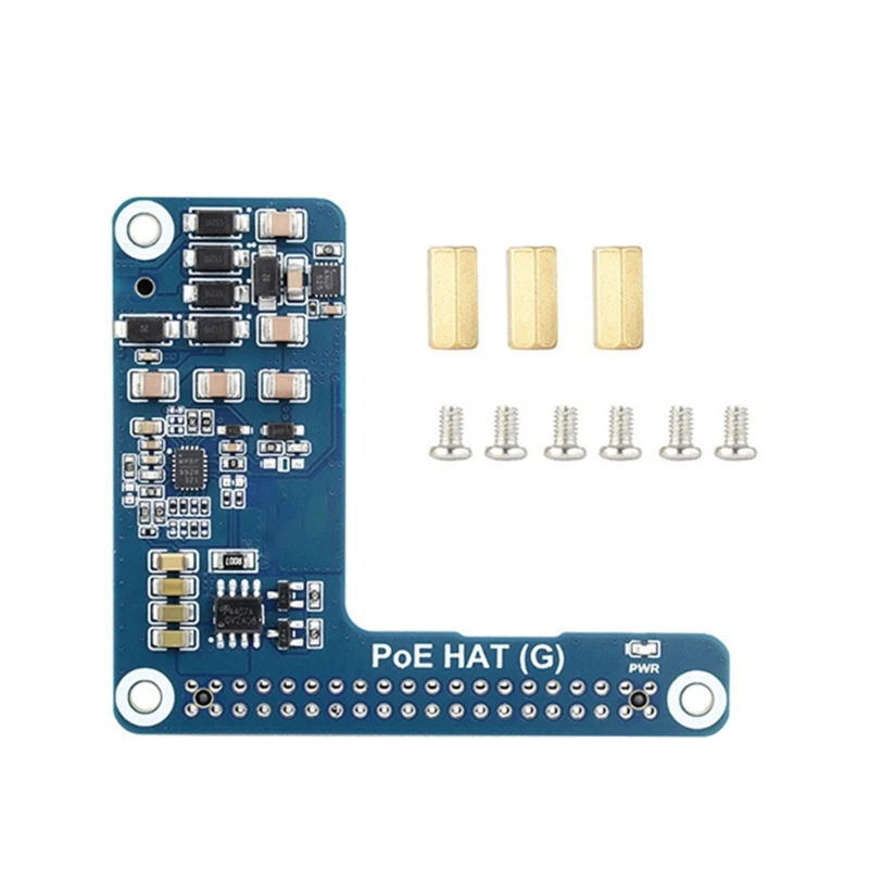 652F For RPi 5 PoE Expansion Module Supports 802.3af/at Networking Standard 40PIN GPIO Power Over Internet Expansion Board