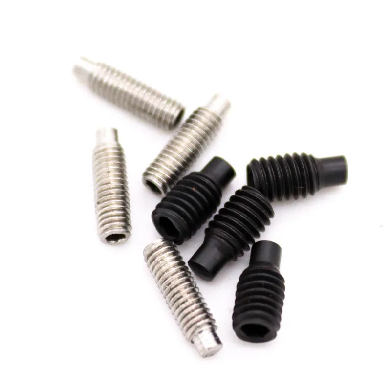 M2.5 M3 M4 M5 M6 M8 DIN915 304 Stainless Steel Black Grade 12.9 Hex Hexagon Socket Set Screw with Dog Point Grub Convex End Bolt
