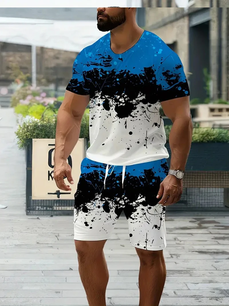 Summer Hip-Hop Breathable Short Sleeved Set Hot Selling T-Shirt And Shorts Set Men's Fitness Quick Drying Sportswear ME2-MA1