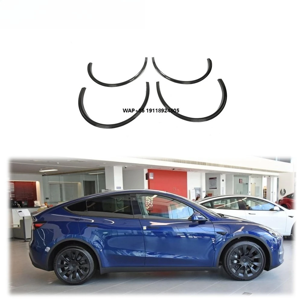Carbon Fiber Car Wheel Arch Eyebrow Fender Flares Protector for  Model Y 2019 2021