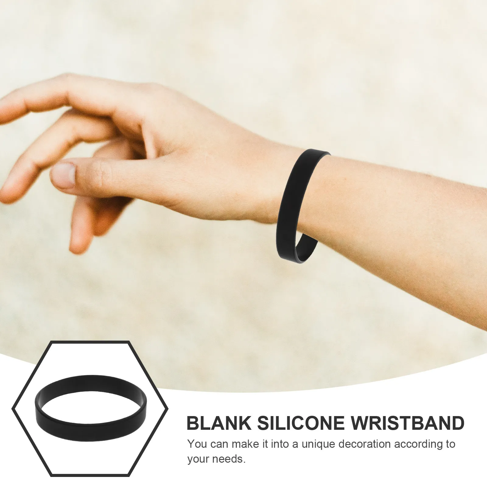 50Pcs Stretchable Silicone Bracelets Unisex Soft Comfortable Wristbands Fashion Wrist Straps for Party Music Festival Outdoor