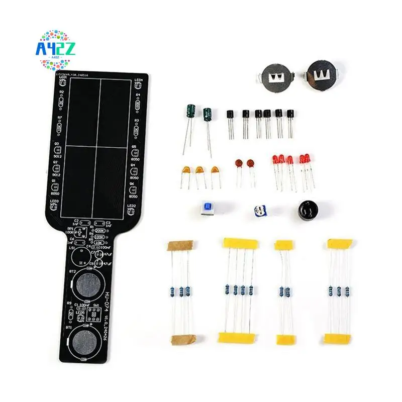 

A42Z-DIY Metal Electronic DIY Kit Simple Metal Locator Loose Parts Set Circuit Board Making Soldering Practice Kit
