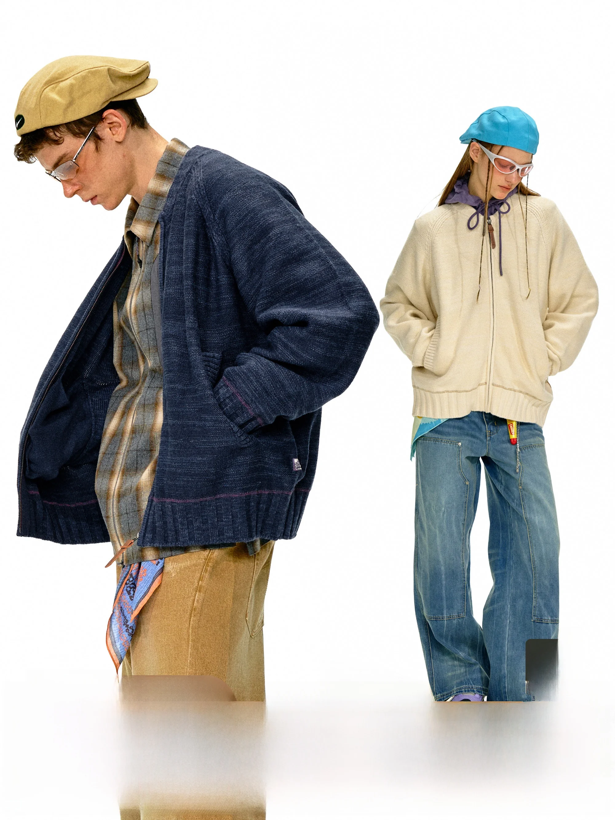 

Outdoor Vintage Baseball Collar Knitted Sweater 5 Wool Anti-Ball M Cardigan Sweater Jaet Warm Youthful Sle Long Sve