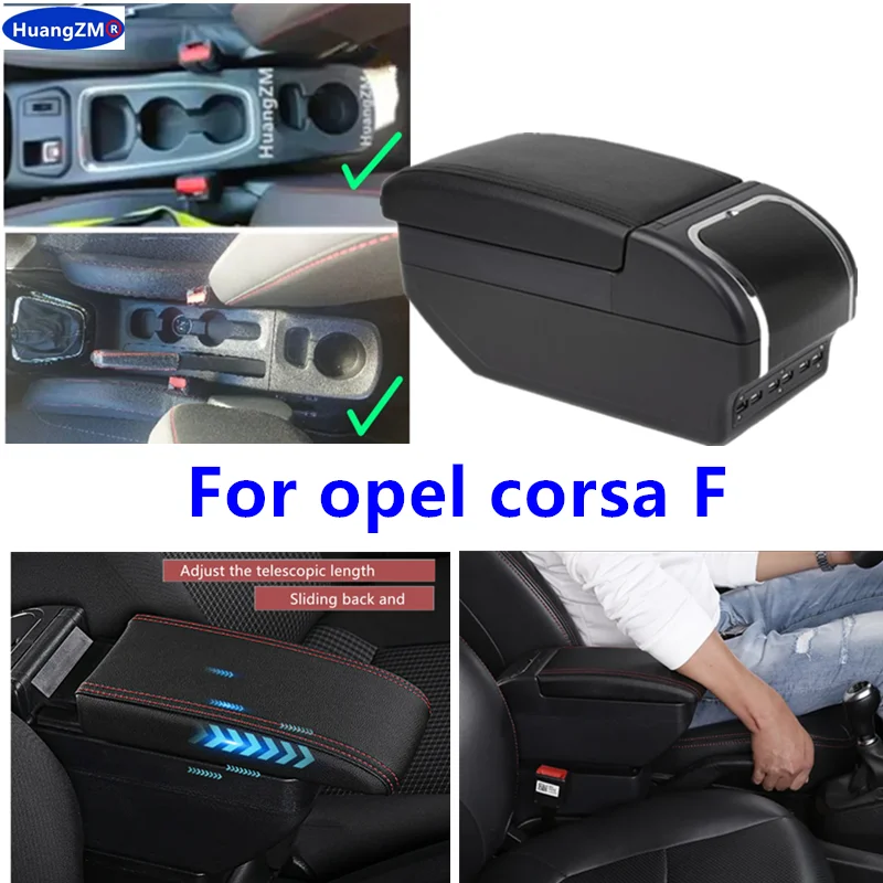 Für Opel corsa F Armlehne box Für Opel corsa 2019 2020 2021 2022 2023 2024 Auto Armlehne box Gewidmet Retrofit auto Zubehör