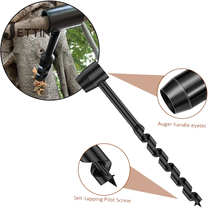 Hand Wood Punch Manual Auger Drill Bush-Craft Carbon Steel Portable Survival Bit Outdoor Extended Drill Bit