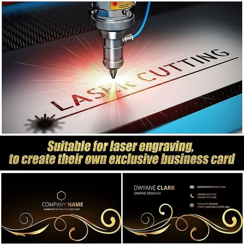 10Pcs Metal Business Cards Engraving Aluminum Plates 85*55mm for Crafting Metal Sheets for Crafting Custom Pattern 3.4x2.1 Inch