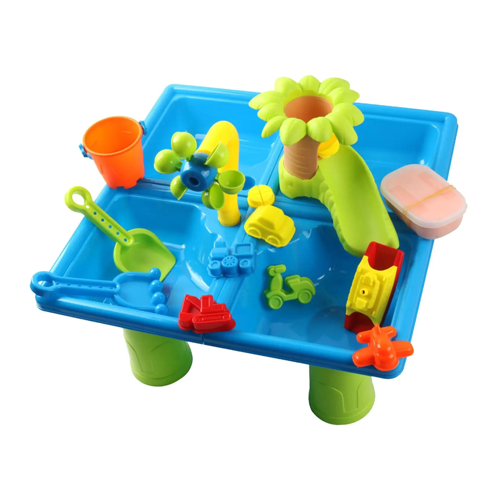 

24 Pieces Kids Sand and Water Table Children Gift Outdoor Beach Toy Set Summer Toys for Outside Backyard Summer Beach Outdoor